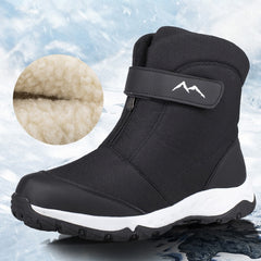 Winter Boots Men High-top Water-resistant Cotton Shoes Male Plus Velvet Warm Couple Snow Boots Northeast Outdoor Casual Shoes