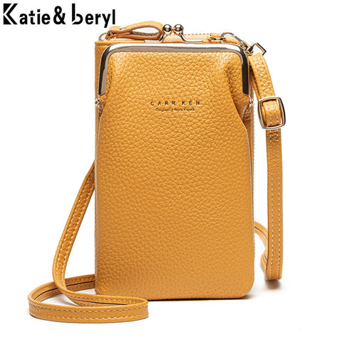 Fashion Small Crossbody Bags Women Mini PU Leather Shoulder Messenger Bag For Girls Yellow Bolsas Ladies Phone Purse Zipper Flap