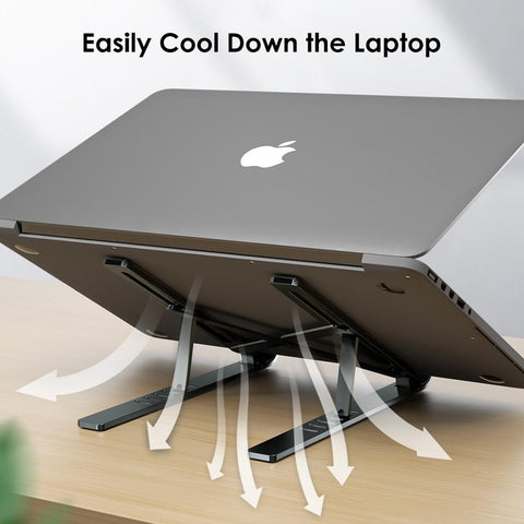 LINGCHEN Laptop Stand for MacBook Pro Air Notebook Foldable Aluminium Alloy Laptop Holder Bracket Laptop Holder for Notebook