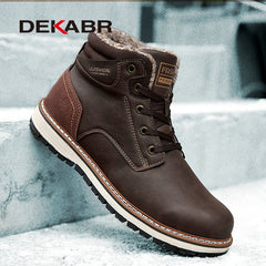 DEKABR 2021 New Snow Boots Protective and Wear-resistant Sole Man Boots Warm and Comfortable Winter Walking Boots Big Size 39-46